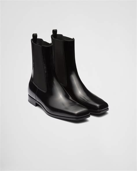 prada boots tan|prada chelsea ankle boots.